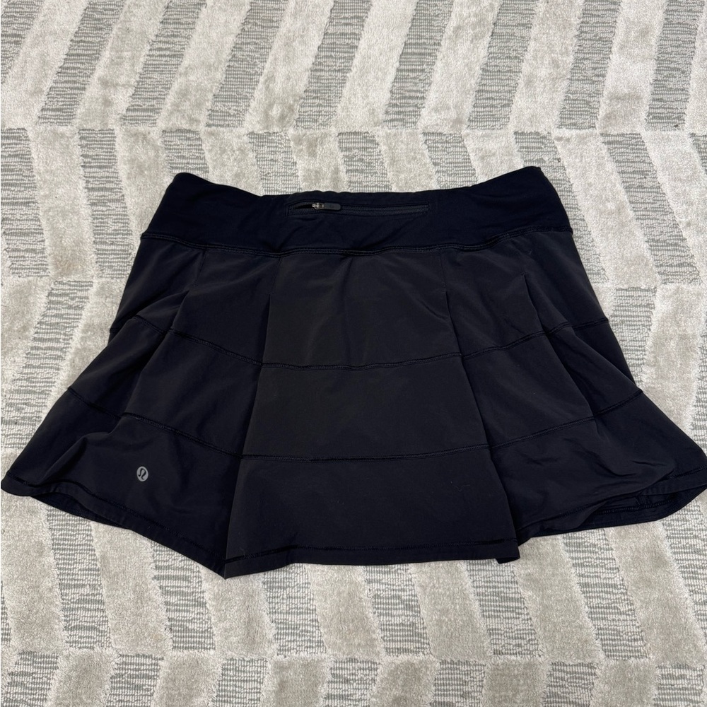 Black lulu lemon pace Revival long Skirt